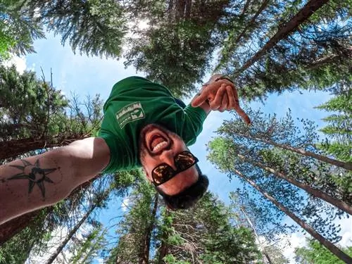 gopro mountain games - висит на деревьях