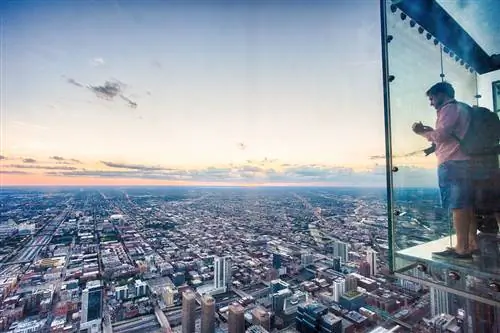 Skydeck-Чикаго-закат