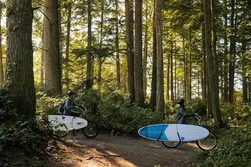 велосипедисты tofino bc с досками