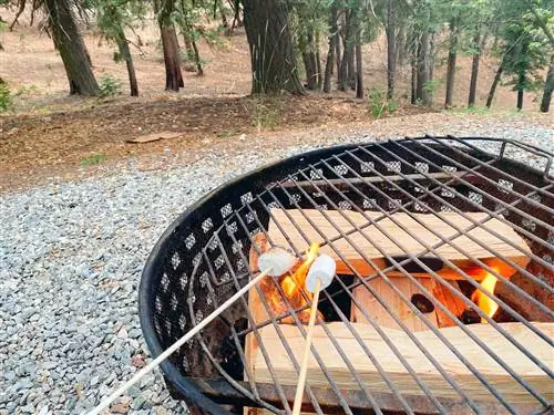 Getaway House, костровая чаша со сморами