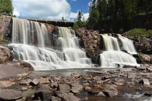 Водопад Gooseberry Falls State Park Gooseberry Falls, Ту-Харборс, Миннесота