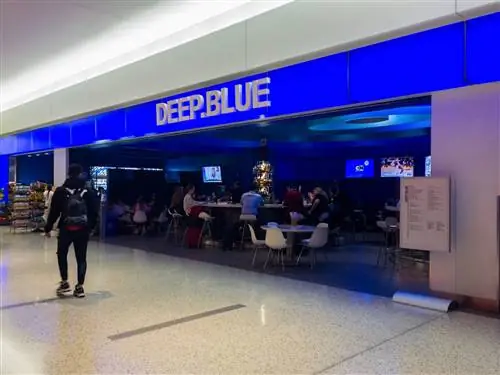 Лучшая еда в аэропорту - в этом ресторане Deep Blue в аэропорту имени Джона Кеннеди.