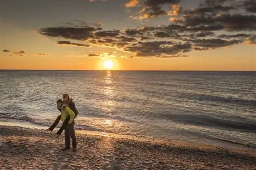 Закат Спящий Медведь песчаные дюны Траверс Сити