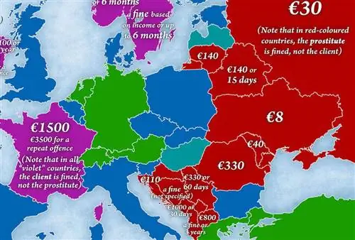 На карте: законы о проституции в каждой европейской стране