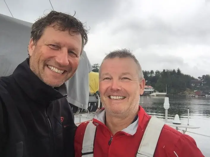 Шкипер Матиас Мюллер фон Блюменкрон со своим партнером