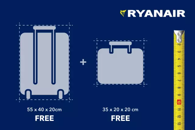 Размеры и предметы, разрешенные к провозу в ручной клади на рейсах Ryanair