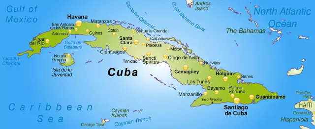 Карты Кубы: информация и изображения