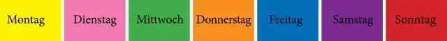Какие цвета представляют каждый день недели?