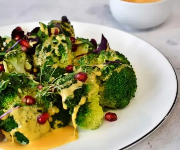 Сколько унций брокколи в порции?