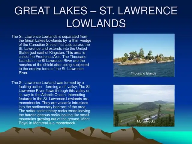 Какие формы рельефа находятся в низменности Великих озер Святого Лаврентия?