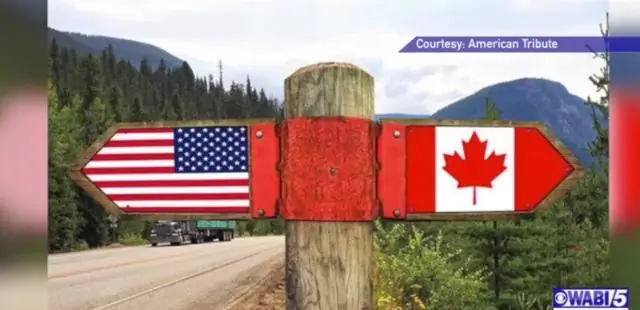 Как была установлена граница между Мэном и Канадой?