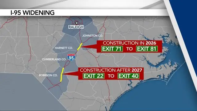 Как долго 95 в NC?