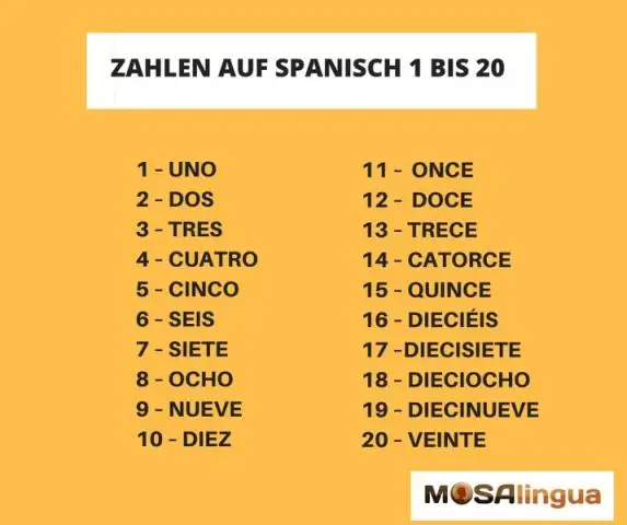 Как сказать цифры 1 30 по-испански?