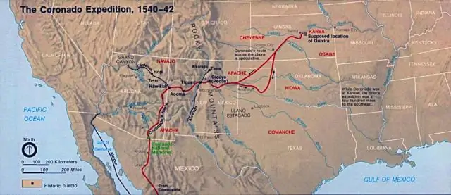 Каким был маршрут исследований Франсиско Васкеса де Коронадо?