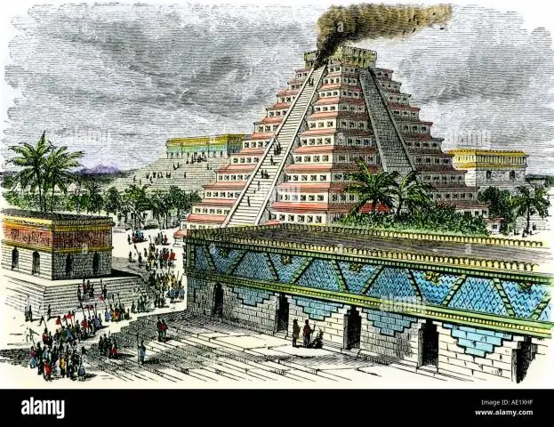Из чего были сделаны храмы ацтеков?