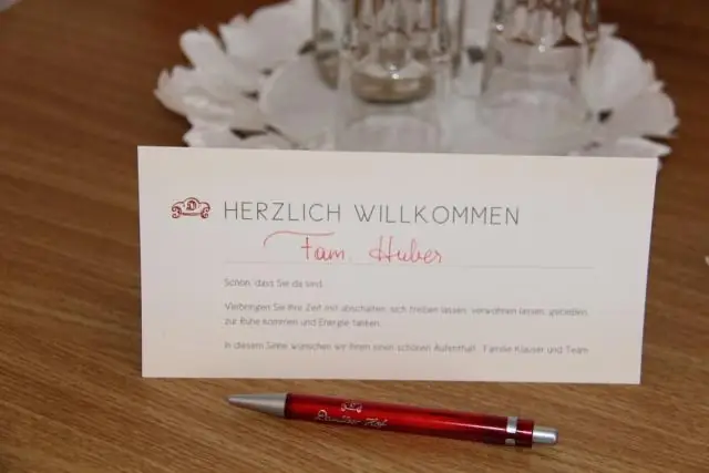 Что вы пишете на приветственной карточке отеля?