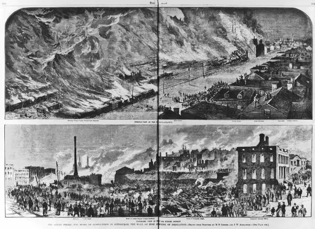 Чем закончилась забастовка железнодорожников 1877 года?